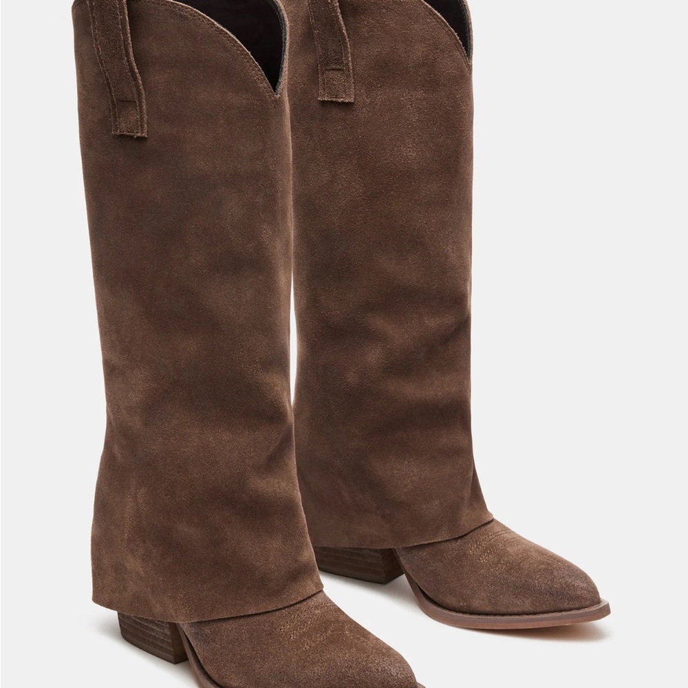 Brown Suede cowboy Boots